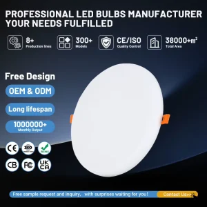 Professional 6W 8W 15W 20W LED Panel Light Slim Aluminum AC85 265V Flicker free Energy Saving Panel Lamp for Hall Lighting