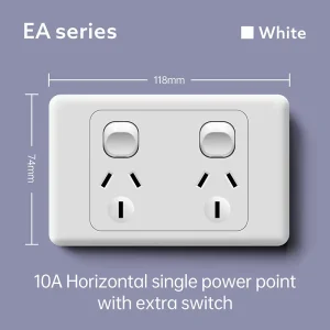 Professional Factory Australian Standard New Zealand 10A Double Power Points 250V PC Wall Switch Socket