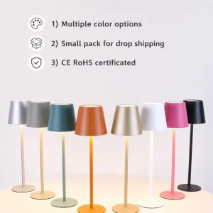 Professional Multiple Color Modern LED Desk Office Study Table Lamp Touch Control High CRI 90 Metal Cordless E26 Dimmable
