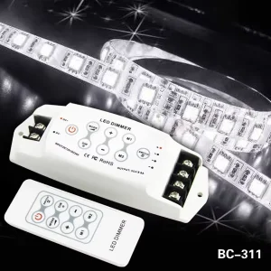 Professional Single Channel Wireless LED Dimmer with RF Remote for High Brightness Constant Voltage Mono Color LED Systems