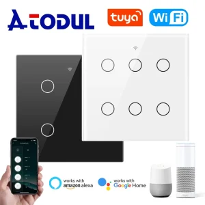 Push Button 6-Gang 10A Electric Wall Switch