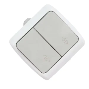 Push Button Power Surface Mounted 2 Gang 2 Way Wall Switch European Wall Switch IP54