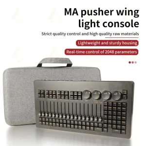 Pusher Wing Light Console DMX Stage Lighting Controller with 2048 Parameters for Moving Head RGB Par Lights