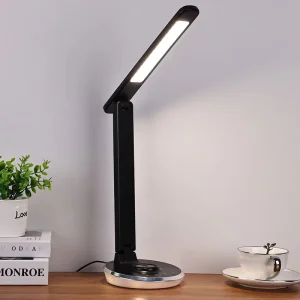 QI Desk Lamp for Children Student Office Bedside Touch Stepless Dimming Eye caring with Type C Port