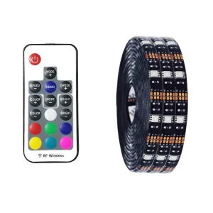 RF 17 App Control RGB Smart LED Strip 1m 5m Flexible Lamp Tape Ribbon TV Desktop Screen Backlight USB 5050 IP65 Plastic