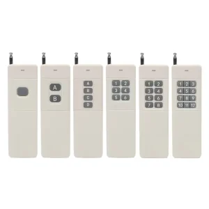 RF 433MHz Remote Control 1/2/4-Channel Wireless Controller with High-Gain Antenna for Industrial Winch and Water Pump