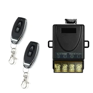 RF433 30A Wireless Remote Control Switch 9V-72V for Water Pump Motor and Lamp
