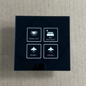 RF433 Wireless Switch Tempered Glass Smart 220 240V 4 Gang Touch Wall Switch