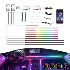 RGB 12V LED Strip Light Ambient Car Interior Lighting Kit