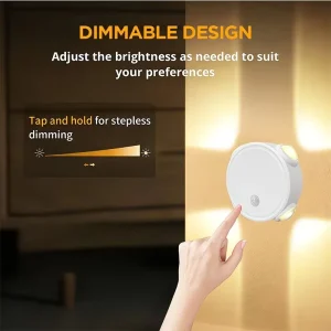 RGB 4-Head Cat Eye Motion Detector Night Light Type-C Rechargeable Magnetic Wireless Wall LED for Bedrooms Closets