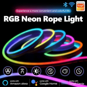 RGB 5050 Waterproof LED Strip Light 5M Smart WiFi Color Changing with Remote Control