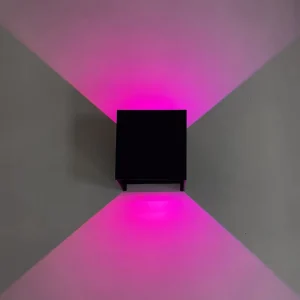 RGB 9W Smart Outdoor LED Wall Lamp Creative Aluminum Sconce Wall Lights Home Stair Bathroom Bedroom Light Indoor Decoration