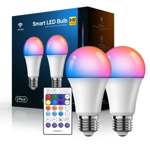 RGB 9W WiFi and Bluetooth Smart LED Bulb Solar Emergency Charging Lamp