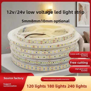 RGB Addressable LED Strip Light 12V 120 LEDs/m IP20 Flexible for Home Decoration and DIY Sign Lighting RoHS Certified Dimmable