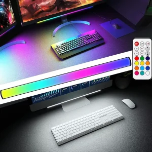 RGB Ambient Night Light With Switch Remote Control USB Dimmable Table Lamp Smart TV Backlight Gaming Monitor Rhythm Symphony
