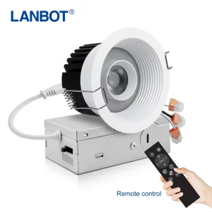 RGB CCT Adjustable Canless LED Downlight with Remote Controller, ETL IC Rated