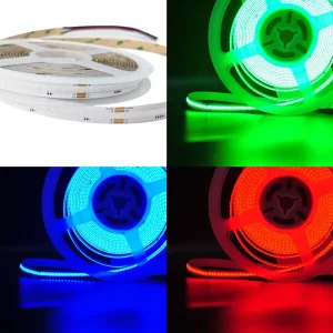 RGB COB High Brightness COB LED Strip 10mm 12V 24VDC 840LEDs m 5m roll Smart Led Lights for Home Decor