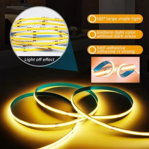 RGB COB LED Light Strip 24V 12V IP20 IP67 IP68 Waterproof 8mm 12W/m Flexible LED Strip