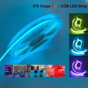 RGB COB LED Strip 576 LEDs 10mm PCB Width 14W DC12V DC24V