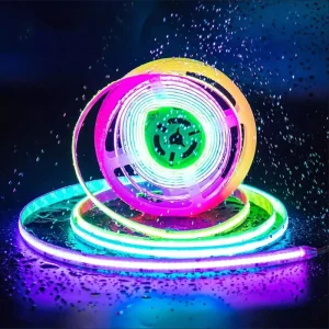RGB COB LED Strip WS2811 Addressable 12V 24V Flexible Dotless RGB COB LED Strip Light