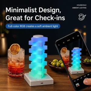 RGB Color Changing Multicolored Touch Control Small Size Night Light Ambient Light Decorative Table Bedroom DIY