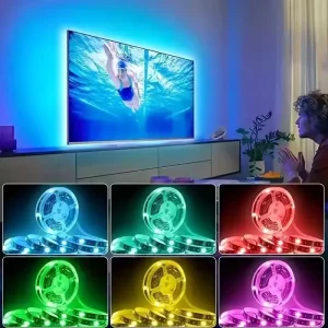 RGB Colors Ceiling Ambient Light Strip WiFi Smart LED Strip Lights Sync with TV Backlight Strips