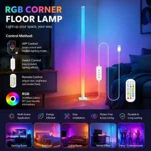 RGB Corner Light with App Remote Control for Gaming and Parties