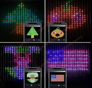 RGB Curtain Light Music Sync Color-Changing App Control Atmosphere Lamp