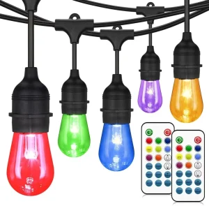 RGB E27 LED Bulb String Lights Waterproof IP65 for Outdoor Garden Use