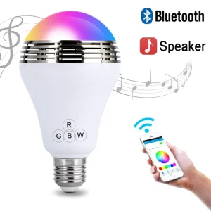 RGB E27 WiFi and BLE Smart Speaker LED Bulb 5W Dimmable with App Control