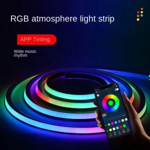 RGB Full-Color Flexible LED Neon Strip with USB Interface Bluetooth App Music Control IP65 Waterproof