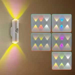 RGB Gradient Night Light Magnetic Motion Sensor Rechargeable Wall Lamp
