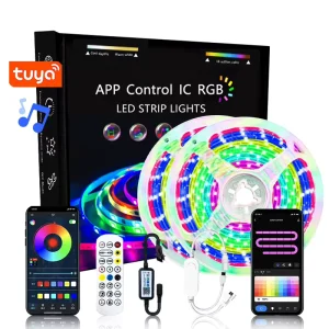 RGB IC 2811 12V Flexible Pixel LED Strip Light with Tuya WiFi Control