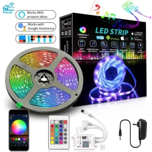 RGB IP65 IP66 Length Above 5mts Smart Wifi 5050 RGB Led Strip Lights for Home SmartRGB Led Strip Lights with Bluetooth