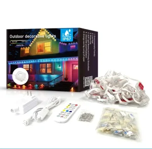 RGB IP67 Waterproof LED Eaves Christmas Lights with APP Remote Control