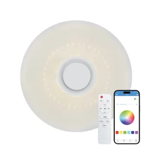 RGB LED Color Changing CCT Smart Ceiling Light 70W Speaker Voice Control WiFi Remote Tuya App High CRI>80 Bedroom Lighting