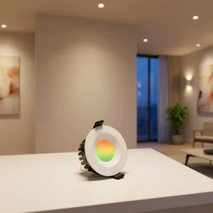 RGB LED Downlight with WiFi App Control, 360-Degree Rotation, CCT, IP44, 5-Year Warranty