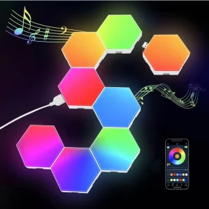 RGB LED Hexagonal Modular Wall Lamps DIY Lighting