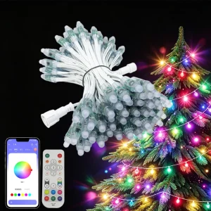 RGB LED Pixel Light 12v Waterproof Bullet IP67 LED Point Lights Outdoor 100 LED String Unique Christmas Decorations