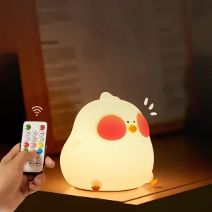 RGB LED Sensor Bedside Lamp Warm White Night Light with Timer and Remote Control for Kids’ Nursery