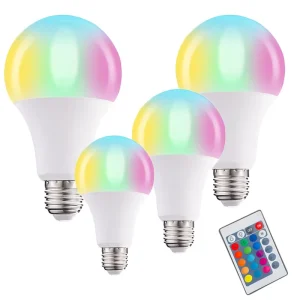 RGB LED Smart Bulb 16 Colors Remote Control Smart Led Light Bulb 9w E27 Led Bulbs