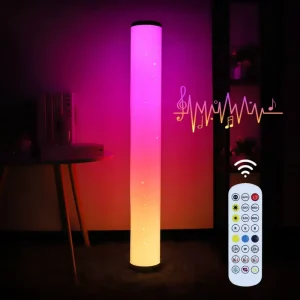 RGB LED Smart Floor Lamp WiFi App and Remote Control Corner Standing Light for Bedroom