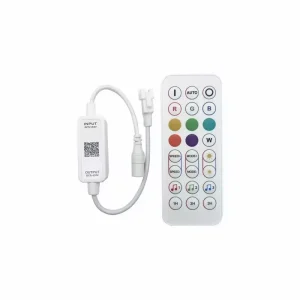 RGB LED Strip Controller with Blue tooth Music Sync 2.4G RF Wireless Remote for WS2812B WS2811 SK6812 5V 12V 24V Dimming