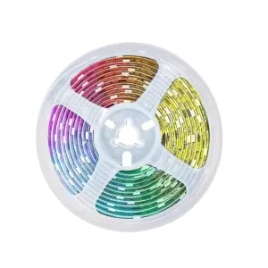 RGB LED Strip Light Kit 44-Key Remote Control 16.4ft Waterproof PVC Tape Light Power Supply IP20