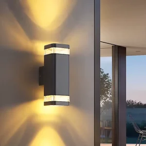 RGB Outdoor Up and Down Light Wall Lamp APP Control Stainless Steel Waterproof Super Bright LED Dimming Outdoor Staircase Aisle