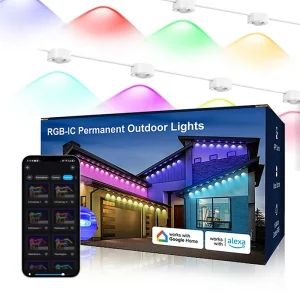 RGB Permanent Outdoor Lights 100 Feet Smart Led Pixel Point Light DC12V Waterproof Eave Lighting Outdoor LED Pixel Track Lights