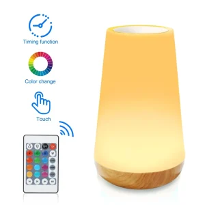 RGB Portable Rechargeable Touch LED Table Lamp for Bedroom and Kids