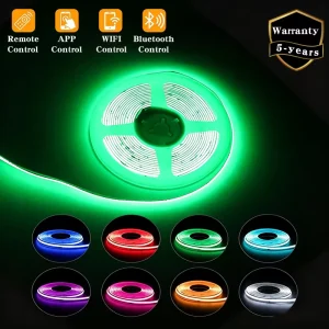 RGB RGBW LED Strip Light COB High Density 450 480 576 784 810 840 896LEDs 5m 10m Roll Smart Control for TV Back Game Room Party