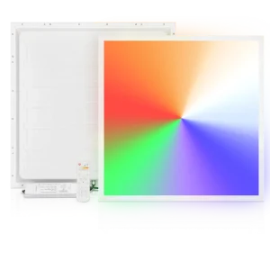 RGB Recessed Slim IP40 Dimmable Square LED Panel Light 60×60 Smart Colored Ceiling Light