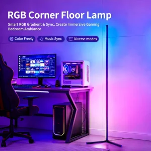 RGB Smart Corner Floor Lamp with Stand IP65 Waterproof Color-Changing Indoor Light
